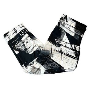 Adidas Climalite Black White Print Capri Leggings Small
